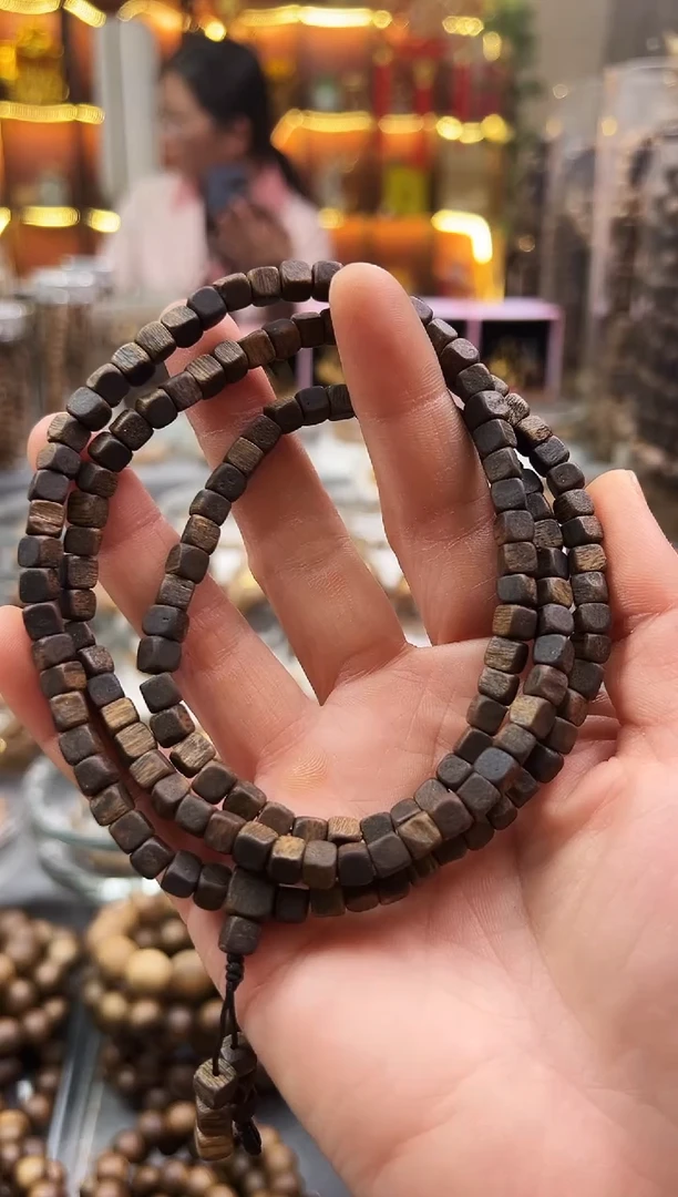 沉香手串棋楠沉水方珠多圈
