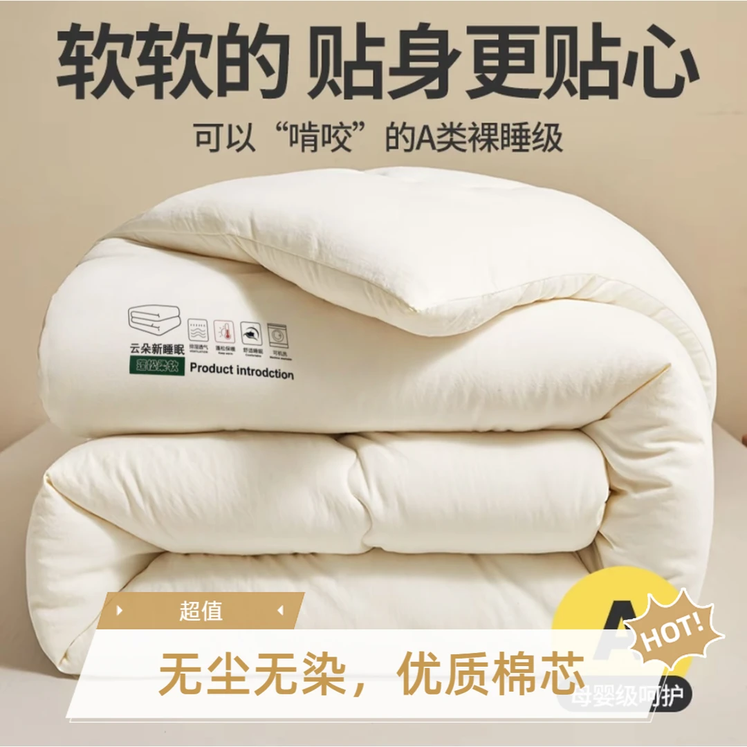 新款云柔感可水洗机洗母婴级A类秋冬被单人双人被学生宿舍被柔软