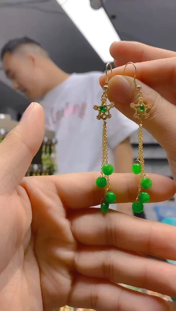 【闪购商品】翡翠耳饰合金0202翡翠耳钩