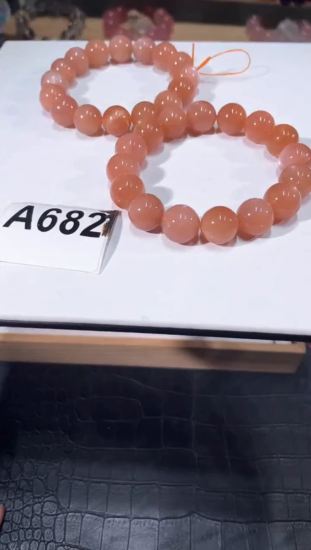 手链未镶嵌长石A682橙月光手链多样性发一