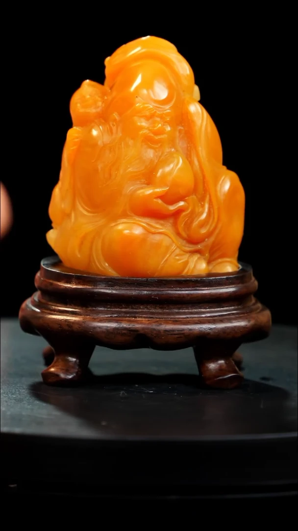 昌化石精品田黄玻璃冻