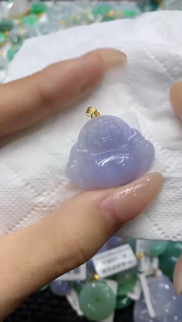 颈饰18K金镶嵌翡翠111111111111