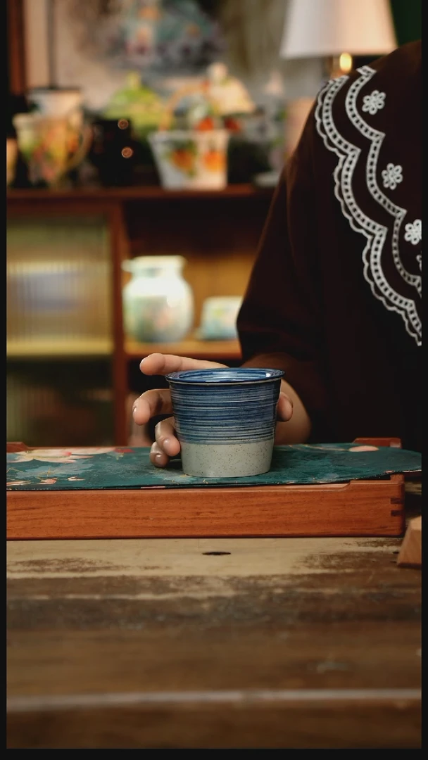 瓷片景德镇纯手工釉下彩精品茶具