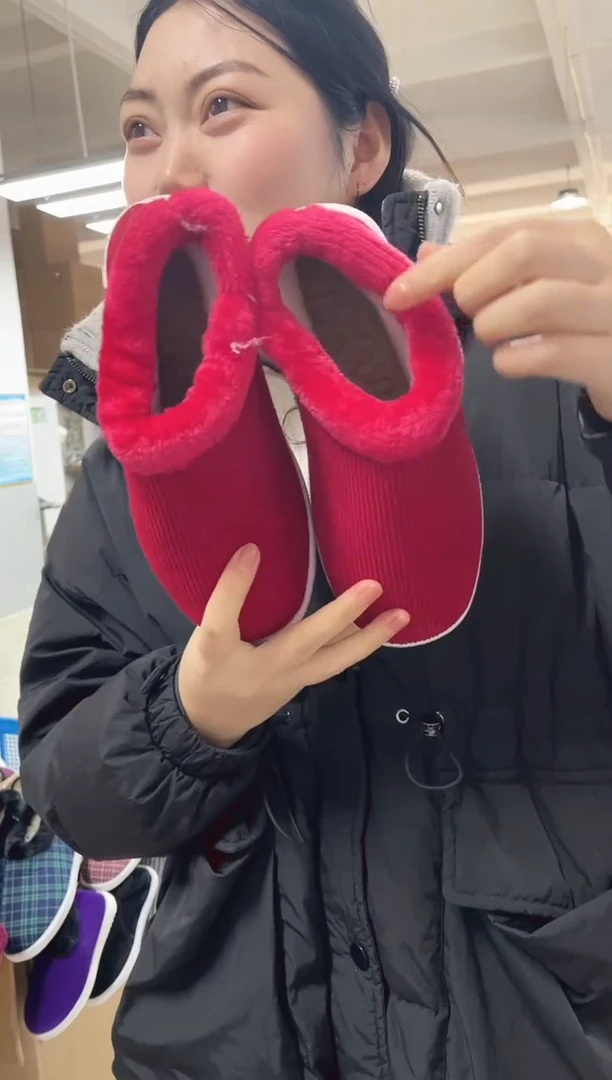红色毛圈棉鞋38码
