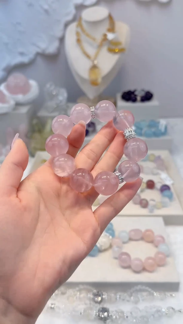 水晶手串未镶嵌拍4单发一串 多样性发其一