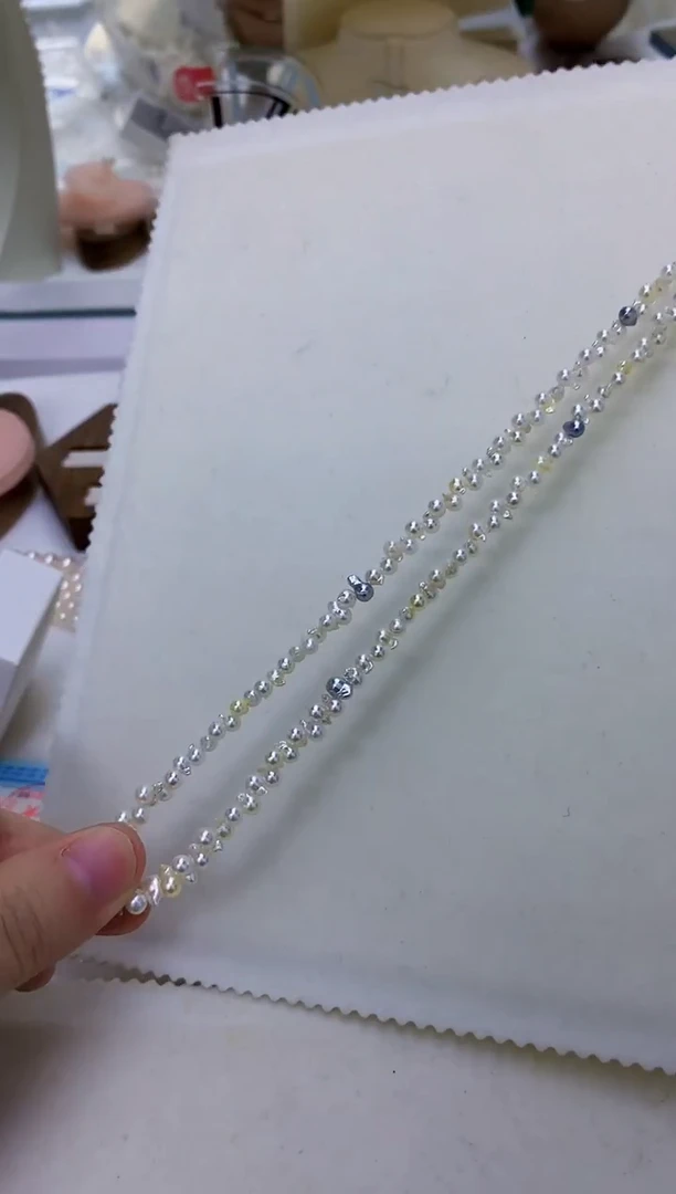 未镶嵌饰品海水珍珠小蝌蚪满珠链