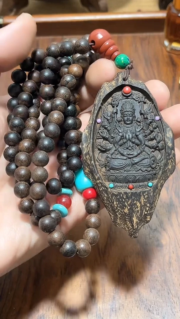 【闪购商品】檀香木精品推荐千手牌+链