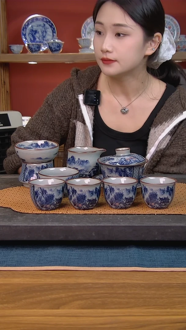 简装家用款8件套 老陶泥开片纹陶瓷茶具