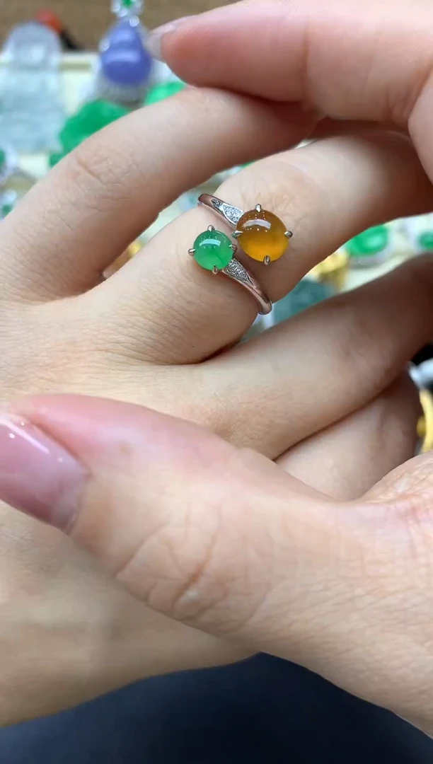 【闪购商品】翡翠戒指18K金镶嵌379-中国好珍宝