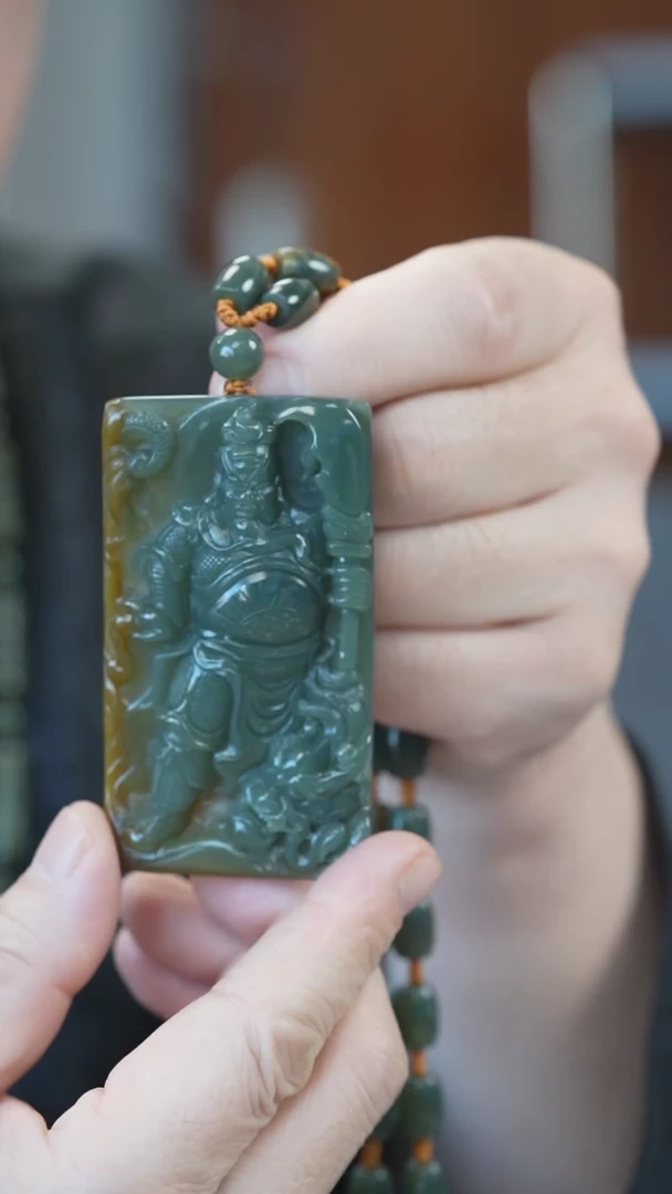 【闪购商品】和田玉吊坠未镶嵌关公8*4.5*1.25