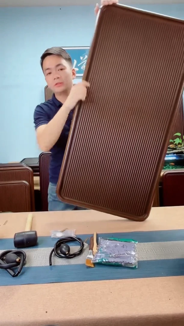 100*50*5千川大板棕黄色款式茶盘