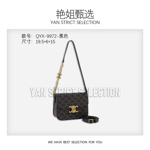 【艳姐甄选】QYX-9972-黑色 轻奢时尚百搭新款女包