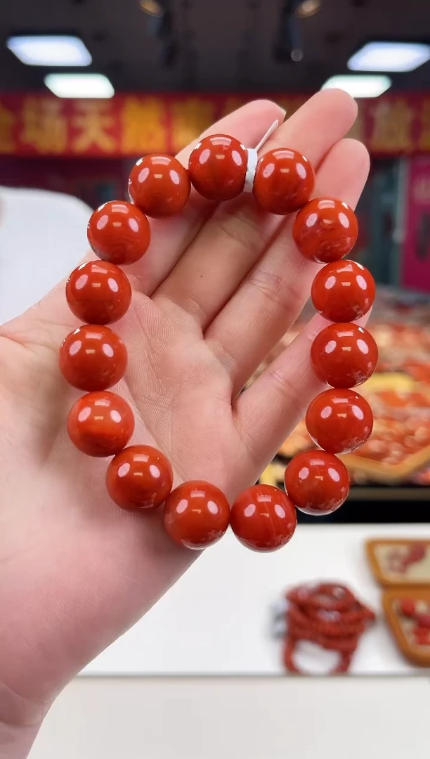 南红玛瑙瓦西手串14+未镶嵌一个/条