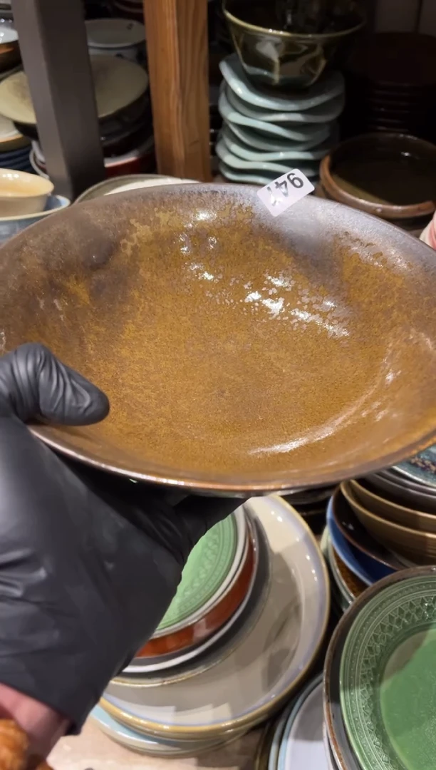 【闪购商品】瓷片947 黑金反口深碗1个