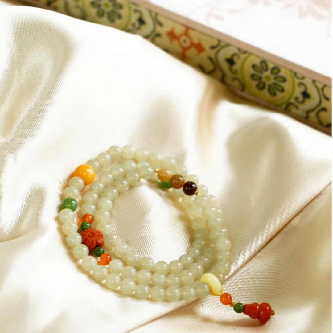 蜂蜜水三圈手串项链6mm