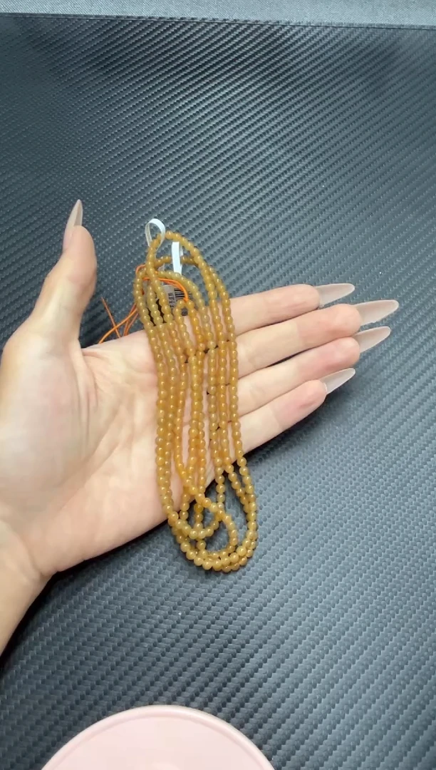 项链未镶嵌和田玉且末金山微色差卡4长链多样性发货拍一发一