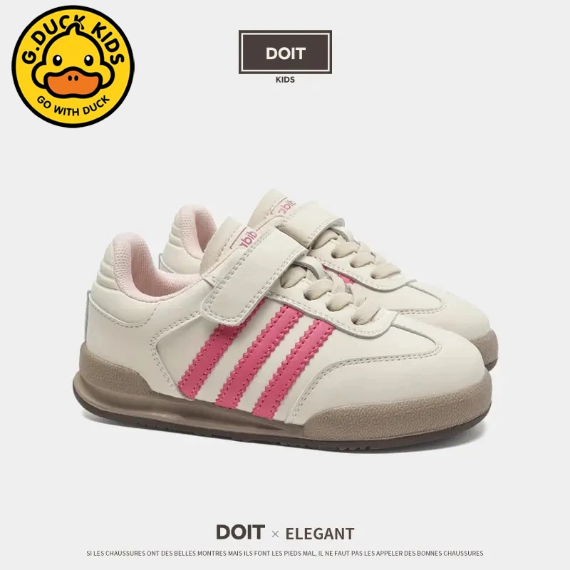 小黄鸭儿童德训鞋2025春秋新款透气软底童运动鞋防滑女童板鞋百搭