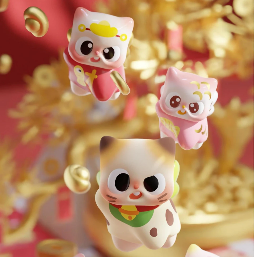 Pitty喵迎新春吊卡倒到猫萌粒盲盒手办