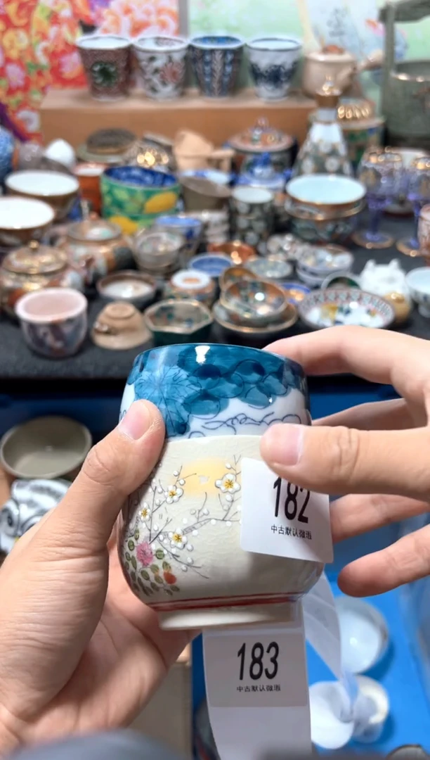 瓷片空**娥夏目海外回流瓷器中古品。