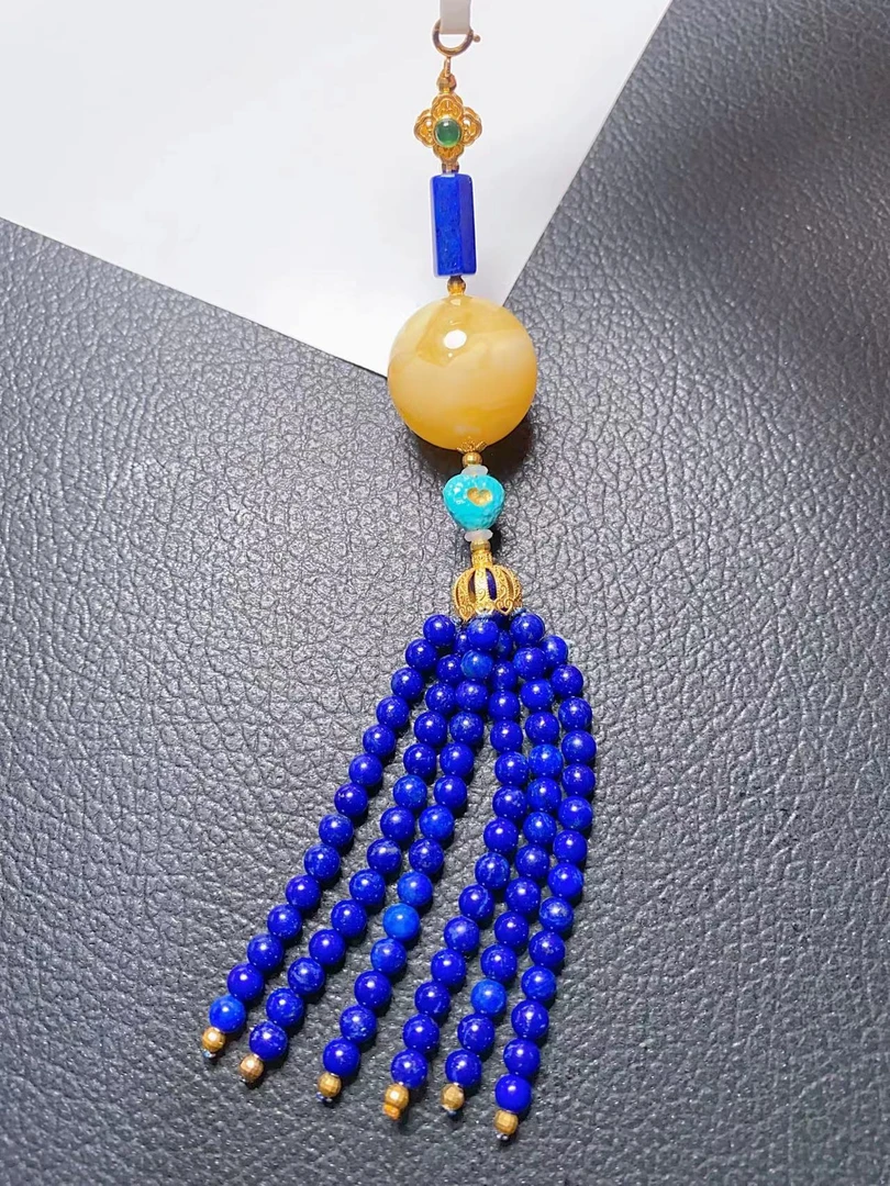 青金石压襟A1023-177