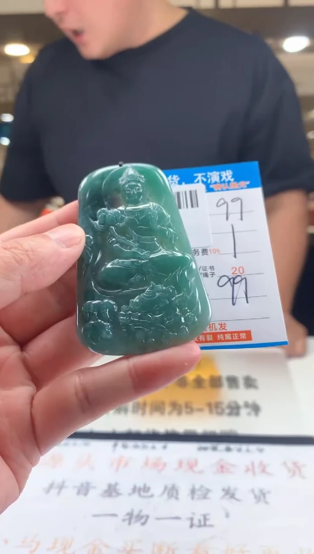 颈饰未镶嵌翡翠天然翡翠A货拍一发一