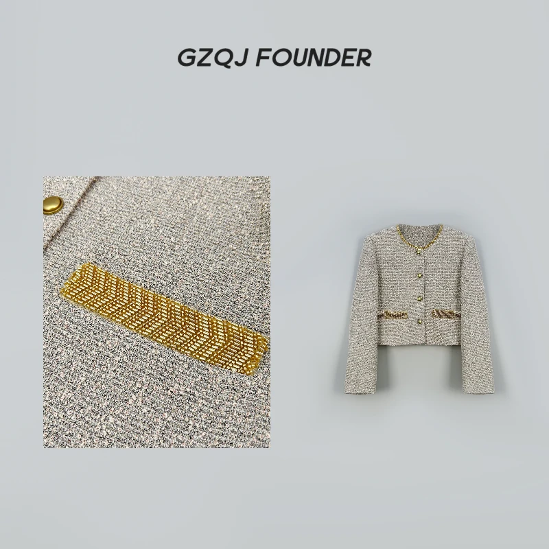 GZQJ 【迷雾】设计感时尚气质轻奢小香风外套 34130