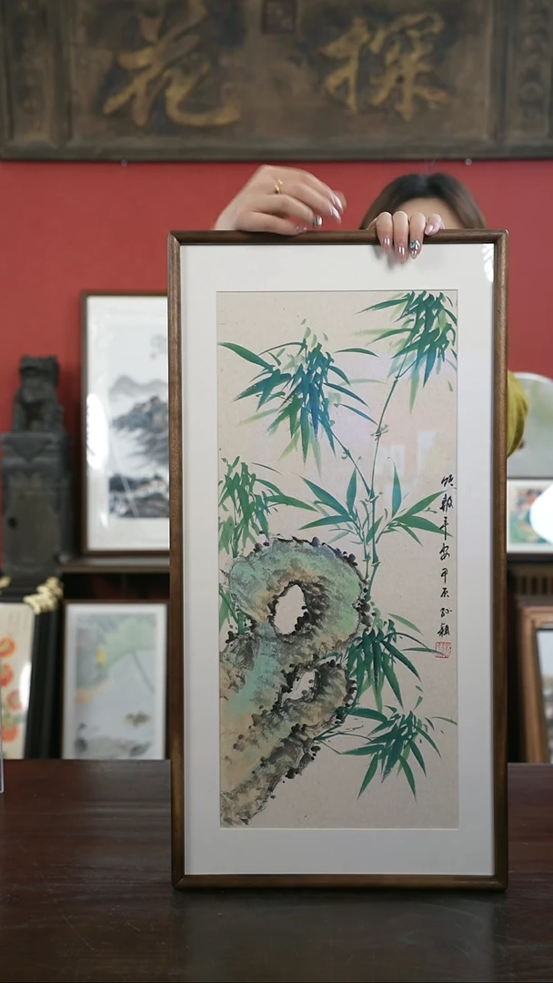 【闪购商品】书法手绘33*66-A316竹子
