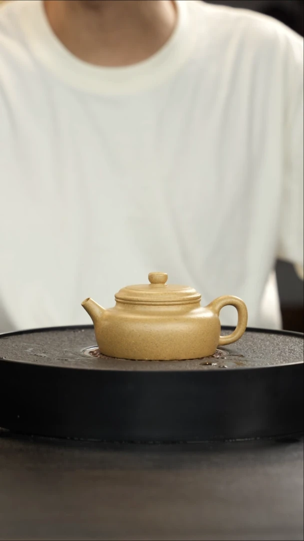 茶壶紫砂老宕口天花板黄金段扁德中微微瑕大漏
