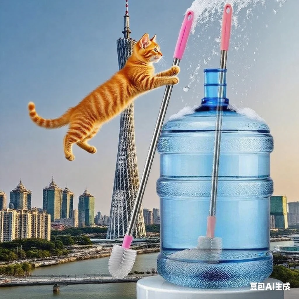 水桶刷子纯净水桶刷长柄方位全矿泉水饮水机清洁桶装水桶刷桶神器