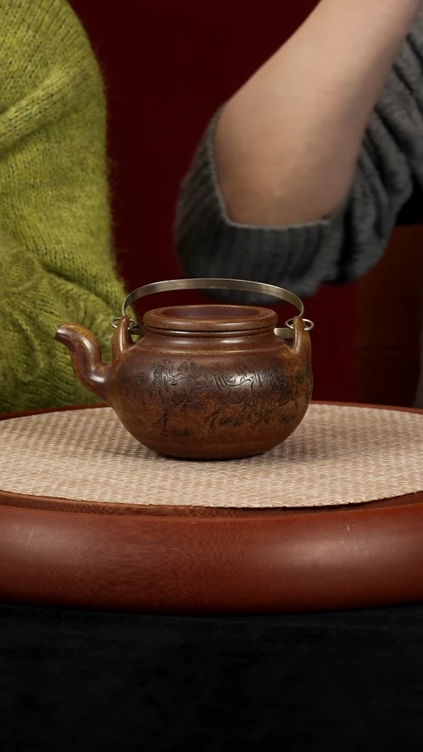 【k018】提梁宜兴紫砂XXY