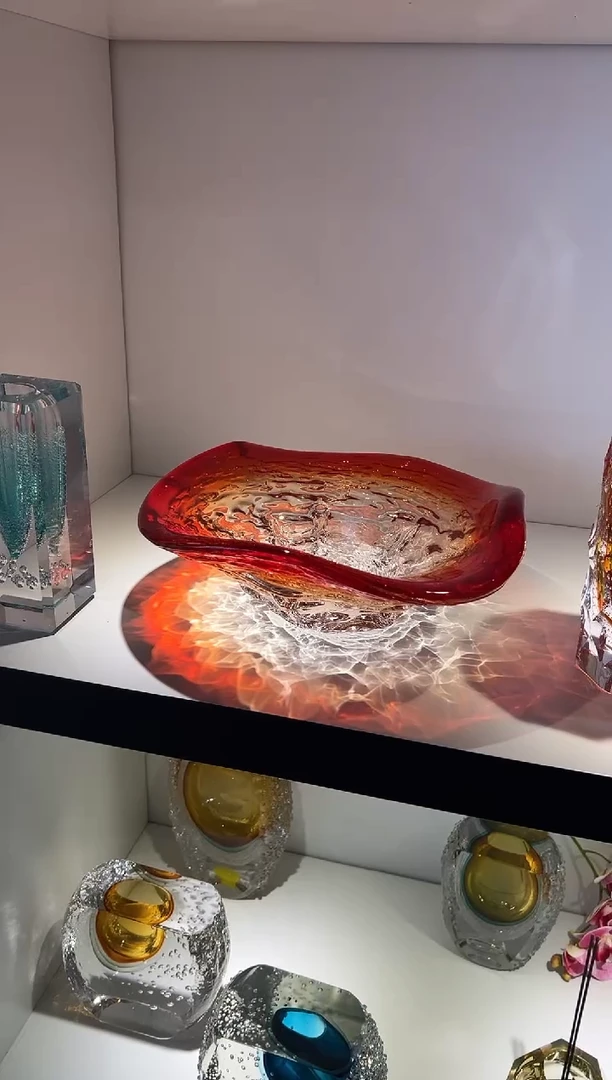 金红系列琉璃果盘 现货