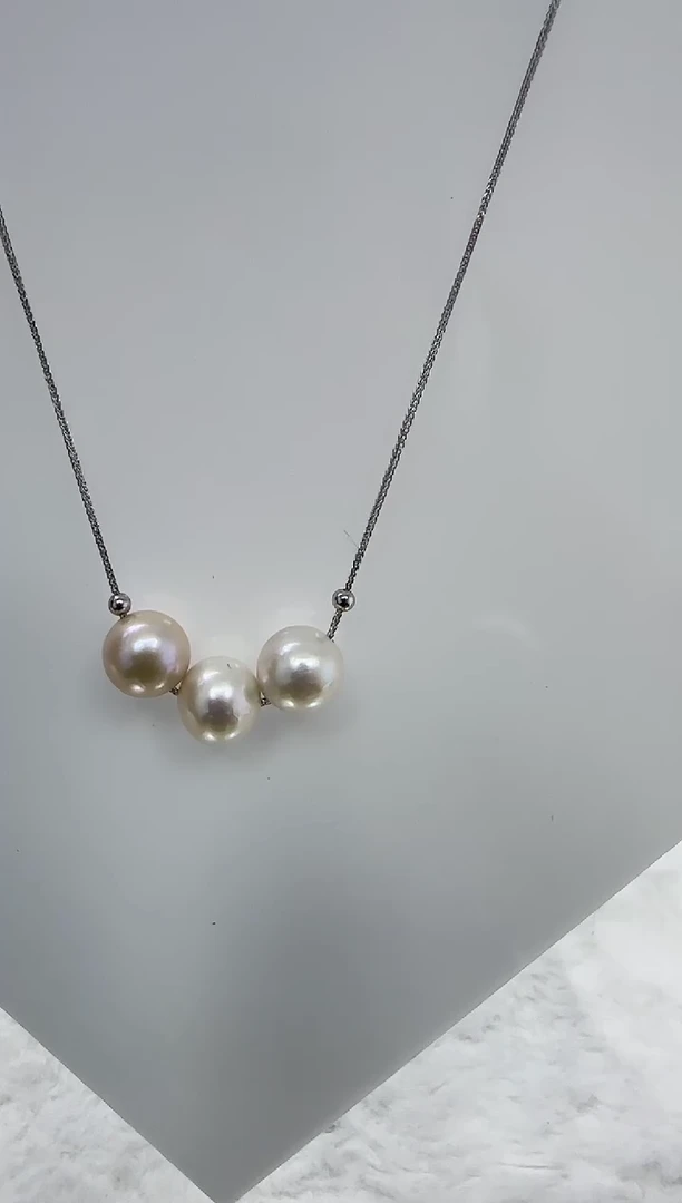 【闪购商品】淡水珍珠DA银S925镶嵌b658 白珠微笑