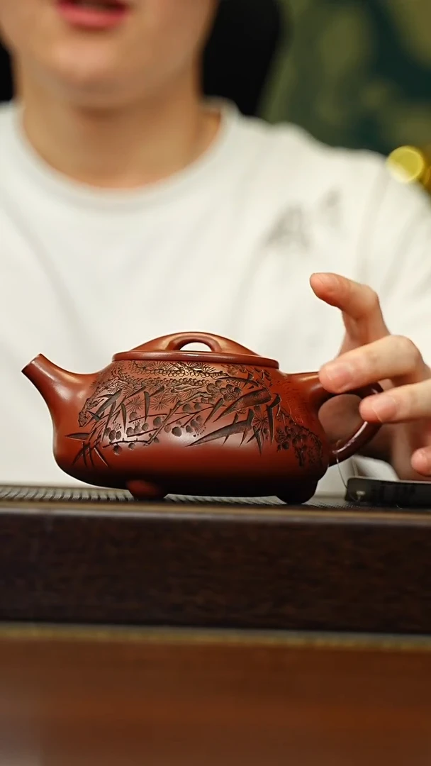 茶壶紫砂宜兴原矿 手工 紫砂壶容量450CC