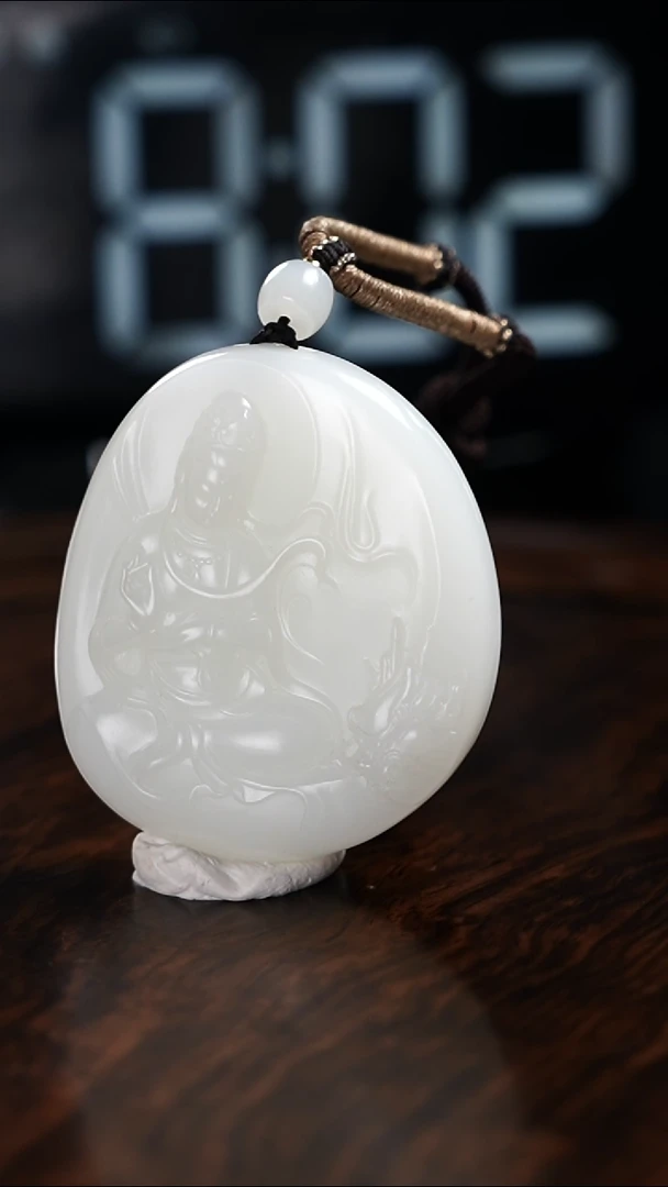 和田玉未镶嵌挂件观音