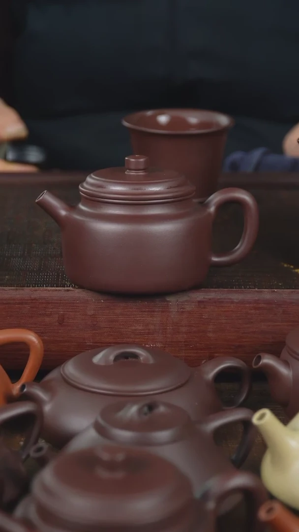 【闪购商品】紫砂茶壶微瑕240cc老紫泥德钟