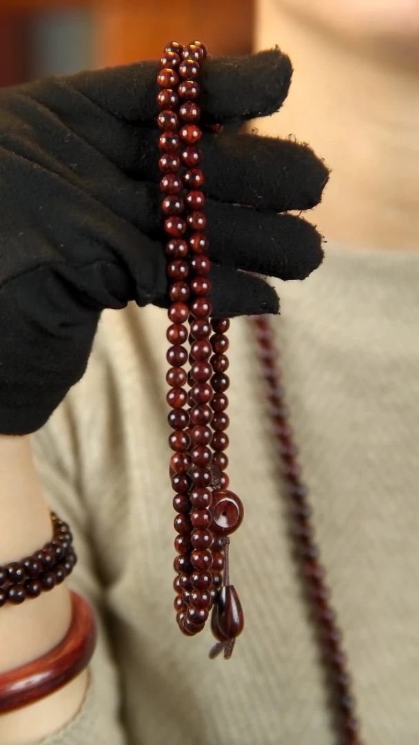 降真香手串/手链海南红降土埋玉化料6*118手串