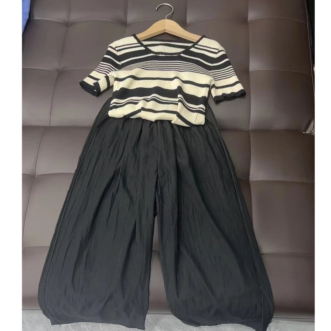 夏款女童条纹套装238