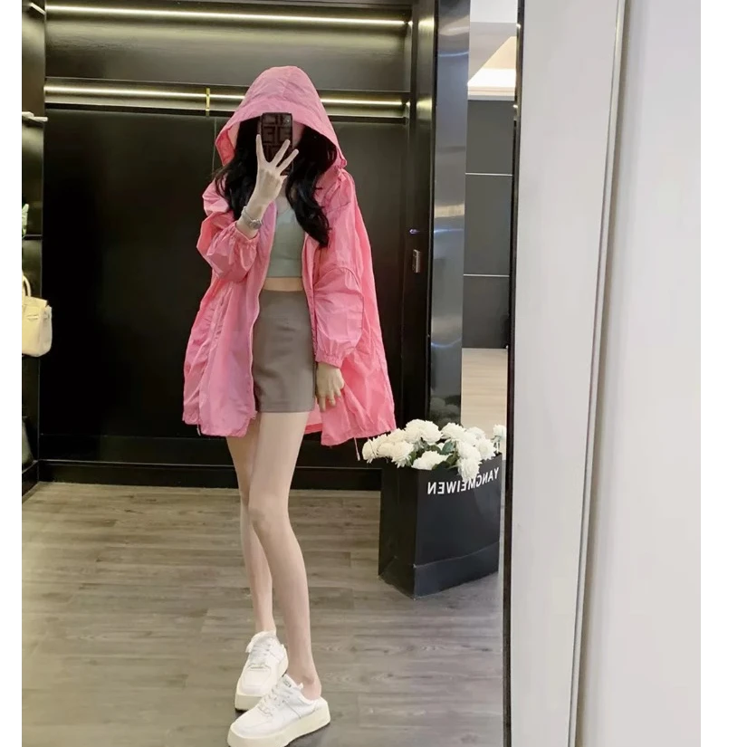 Leathercat防晒外套女夏季新款时尚设计感中长款宽松薄款防晒上衣