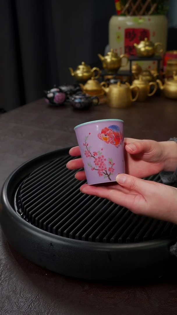 【闪购商品】杯【宜景窑烟幕紫系列】可乐杯