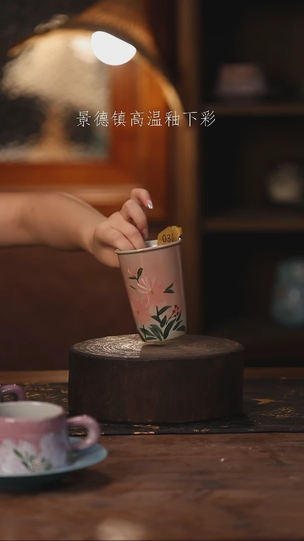 陶瓷景德镇高温釉下手绘陶瓷036