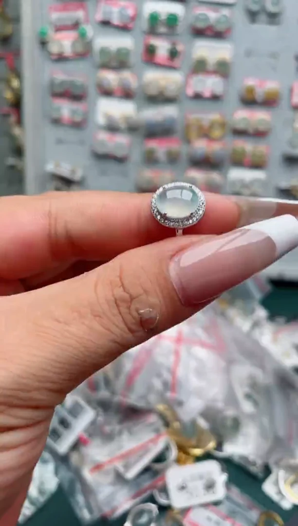 翡翠银S925镶嵌吊坠(不含链)、