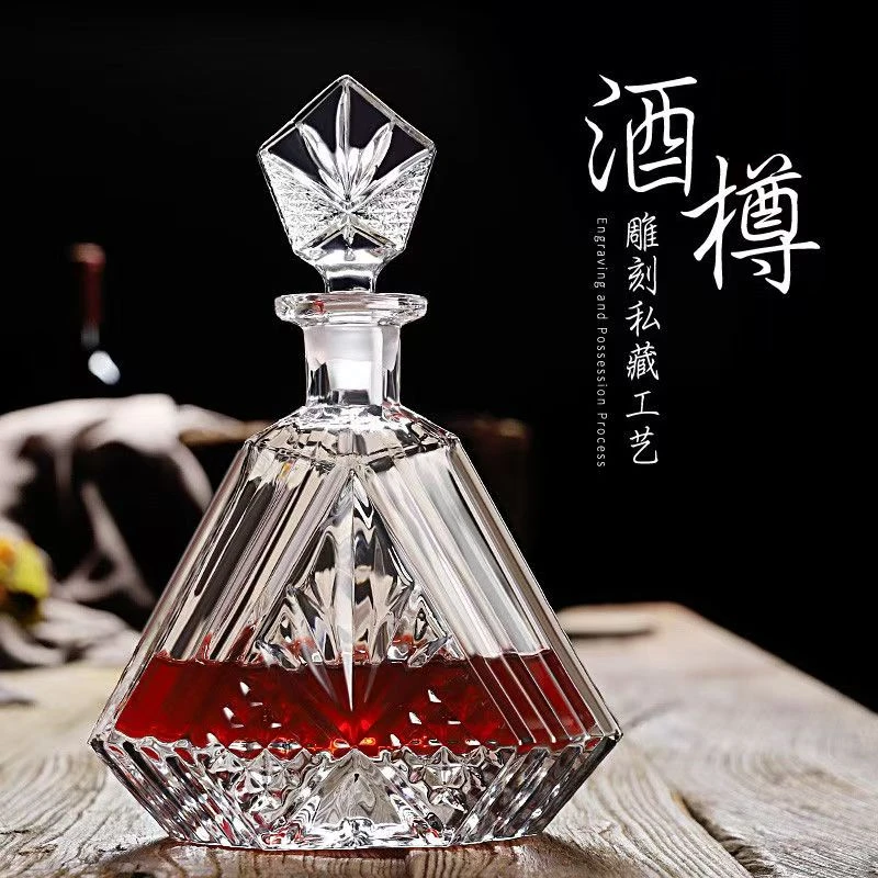 玻璃威士忌酒瓶家用存储酒壶洋酒樽空瓶白酒红酒瓶醒酒器带盖欧式