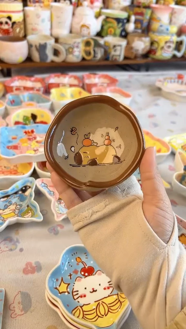 摆件陶景德镇陶瓷手绘微瑕