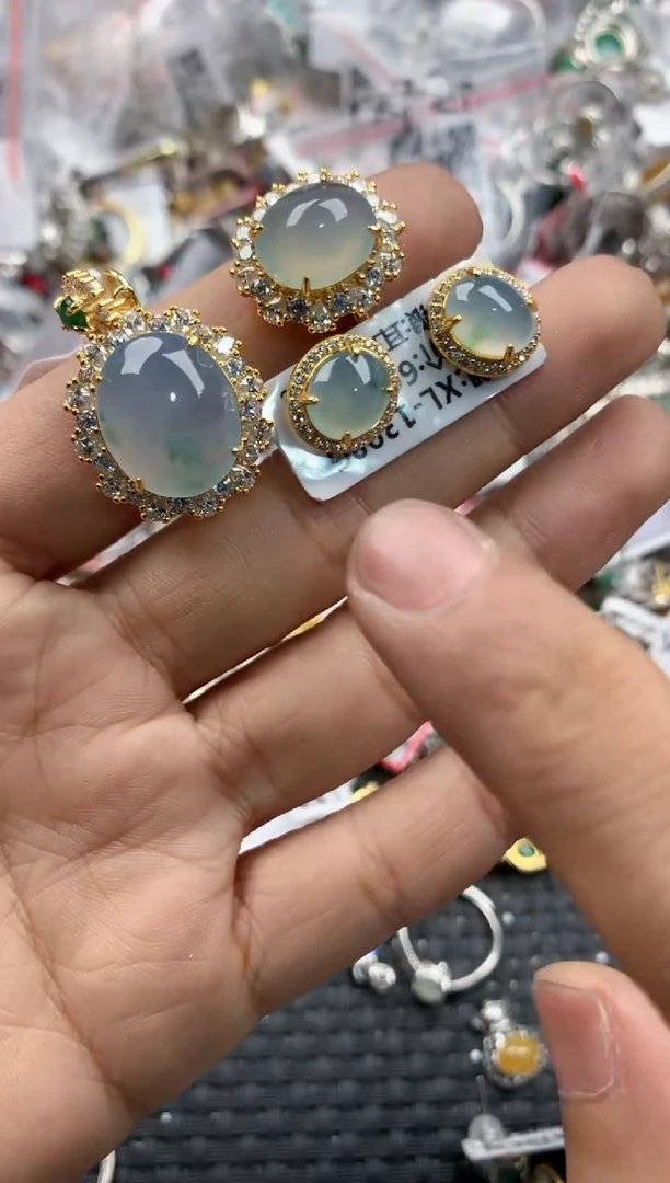 银S925镶嵌戒指翡翠121212----7