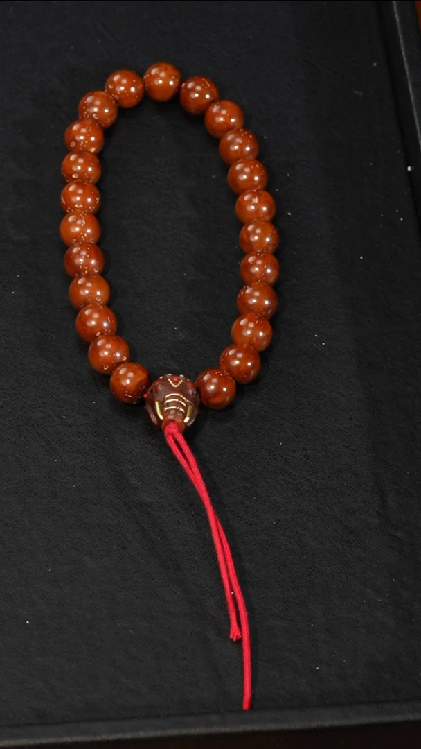 紫金鼠手串正圆光珠象神手持11+