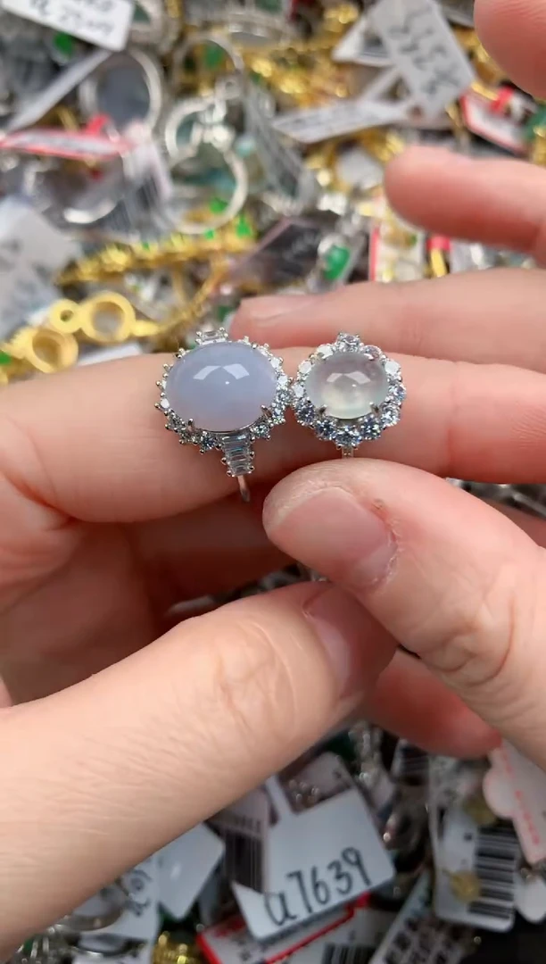 银S925镶嵌戒指翡翠333              3