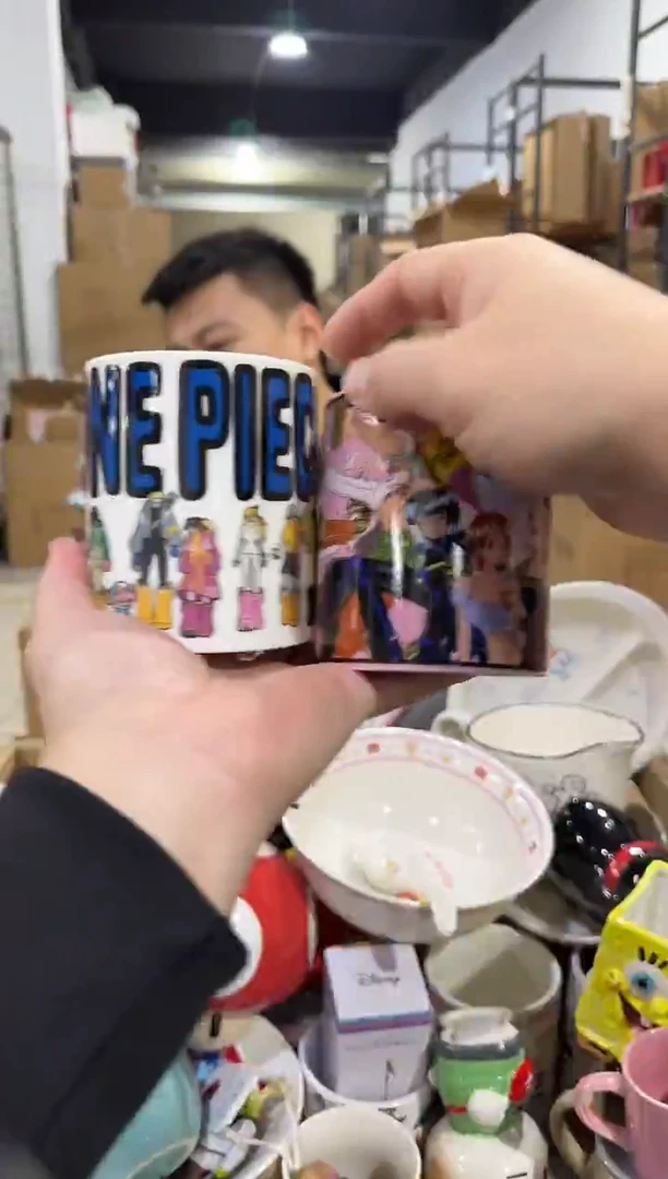 瓷片海贼王25 周年对杯