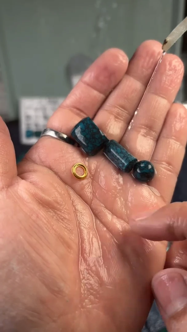 琉璃颈饰定制款三通对孔12mm竹节线束1个