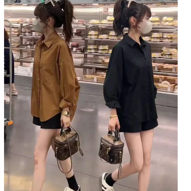 衬衫女休闲时尚洋气2025春秋新款上衣宽松设计感小众衬衣