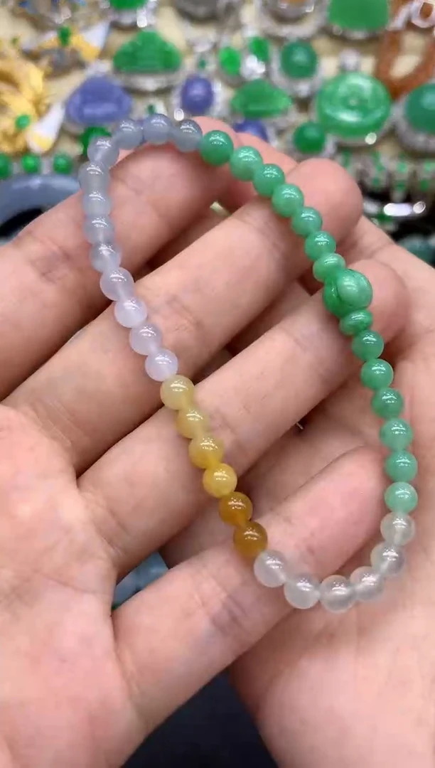 未镶嵌手串翡翠257-中国好珍宝